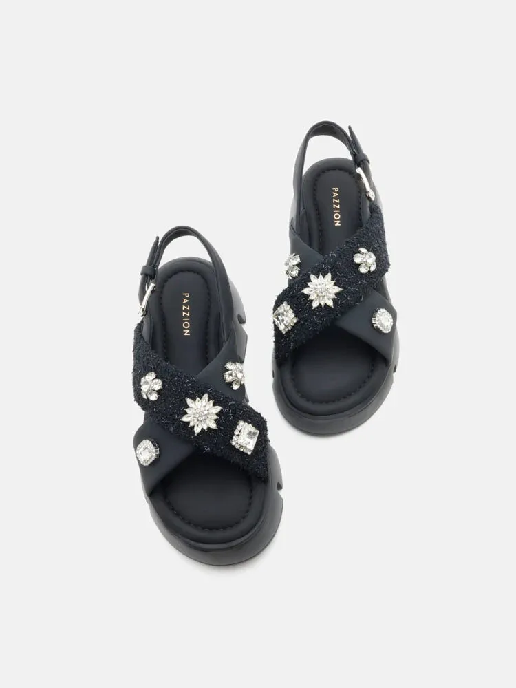 Abigail Embellished Criss-Cross Platform Sandals