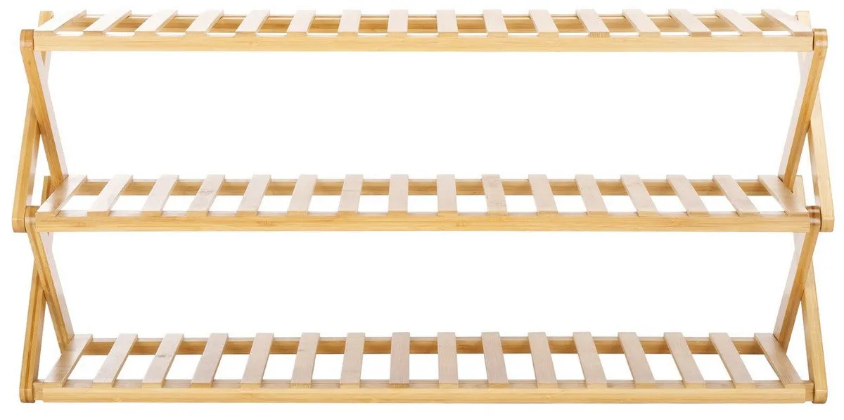 Acheta 3 Tier Bamboo Shoe Rack - Stylish, Durable Storage Solution for Home Entryway & Closet