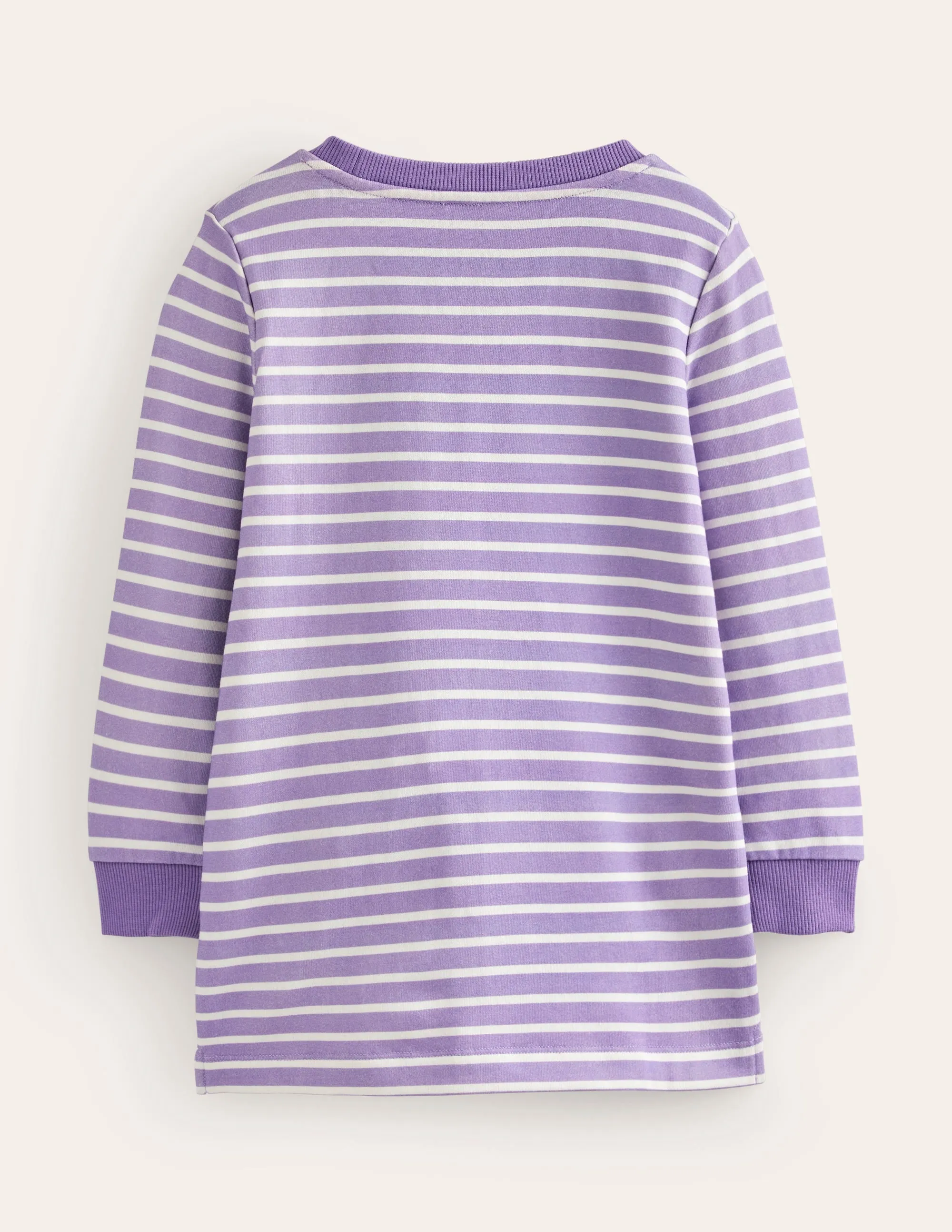 Appliqué Pocket Tunic-Parma Violet/Ivory