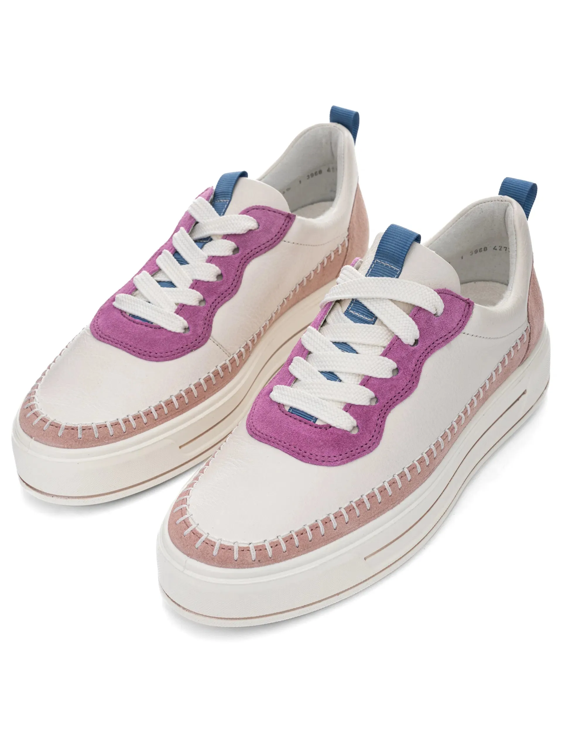 Ara women's Corsica 12-23024 lace up shoes Cream/ Piggy Pink/ Orchid