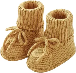 Baby Booties Newborn Sock Shoes Hand Knitting Crochet Infant Boy Girl Cozy Shoes Indoor Walking Shoes Breathable