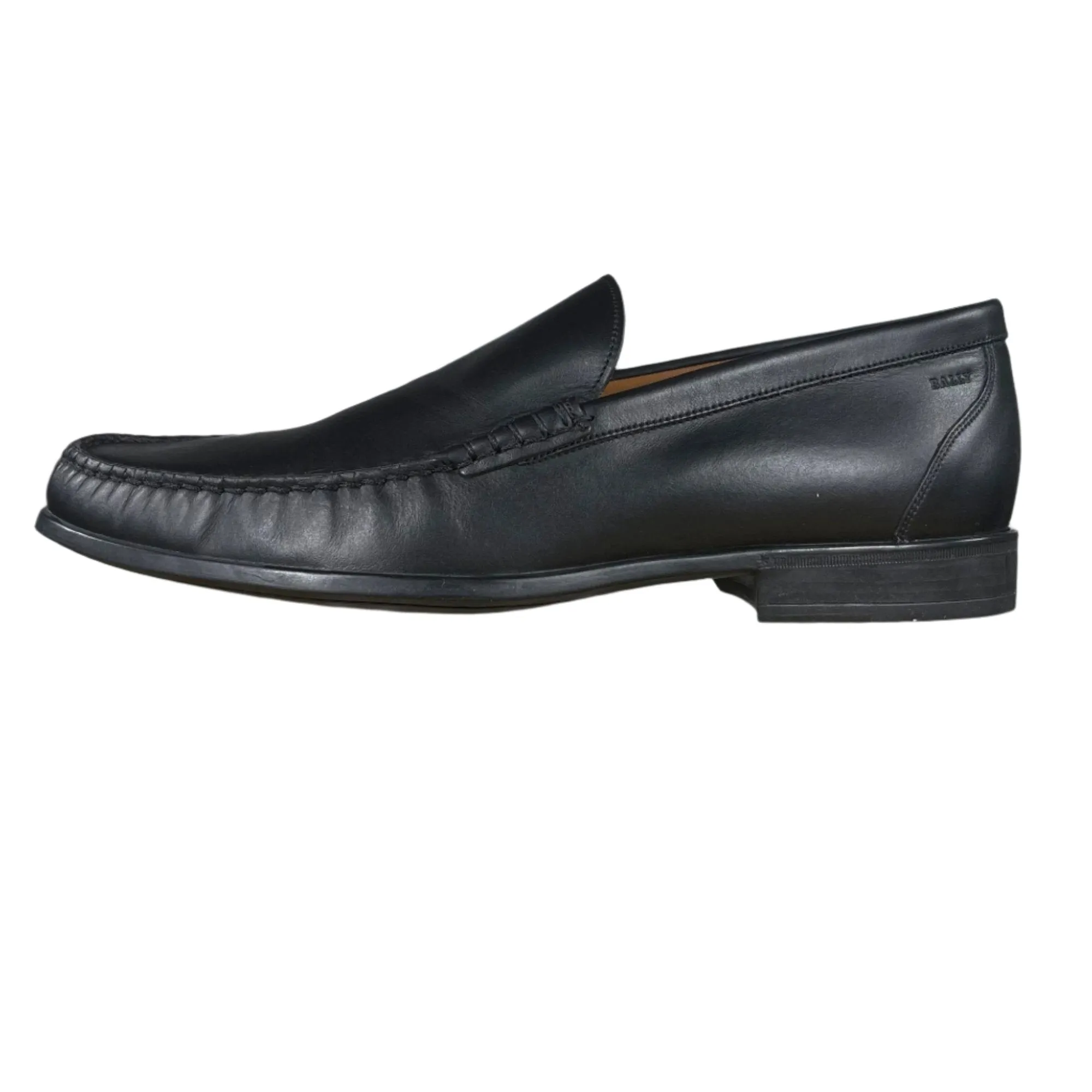 Bally Mens Tenent Black Leather Moccasins