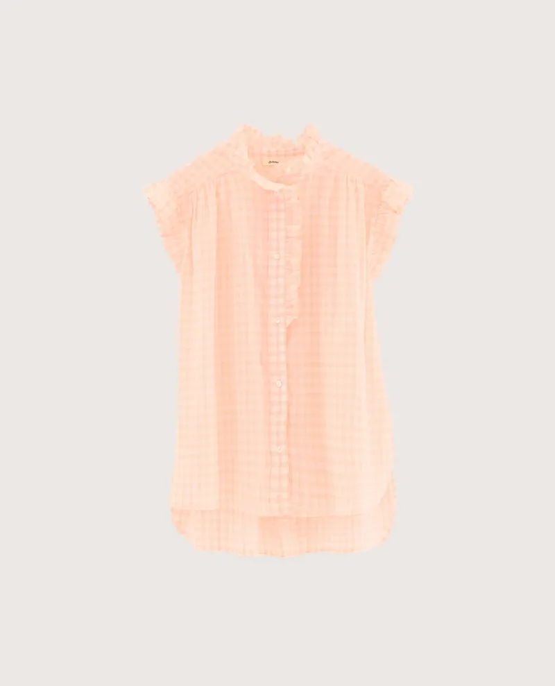 Bellerose Coyote Peach Check Blouse
