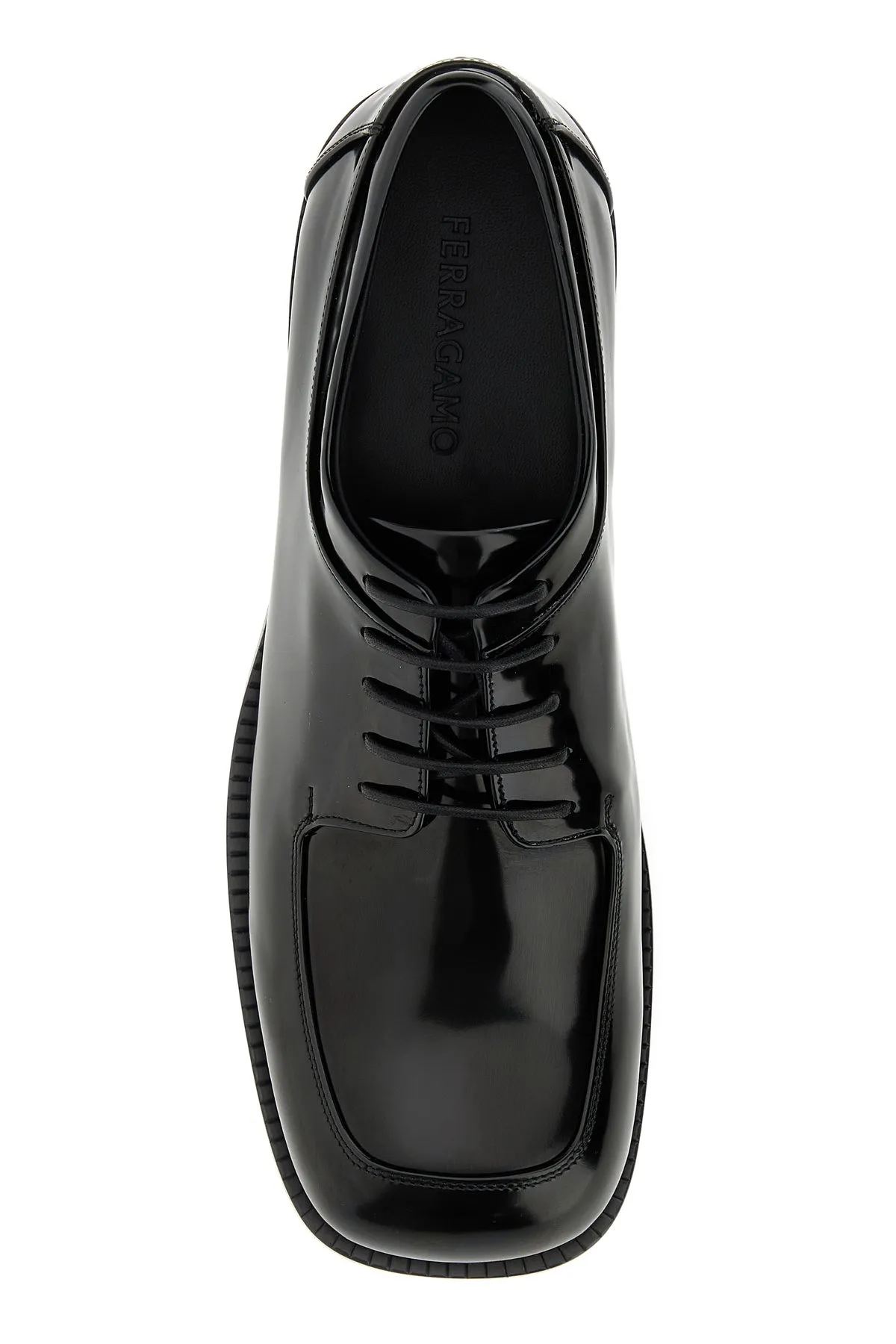 Black leather Dinamic lace-up shoes