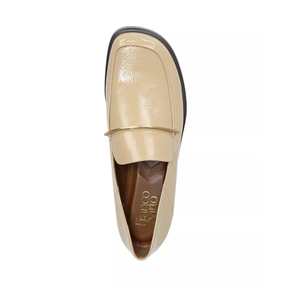 Bocca Bling Beige Patent Franco Sarto Loafer Flats