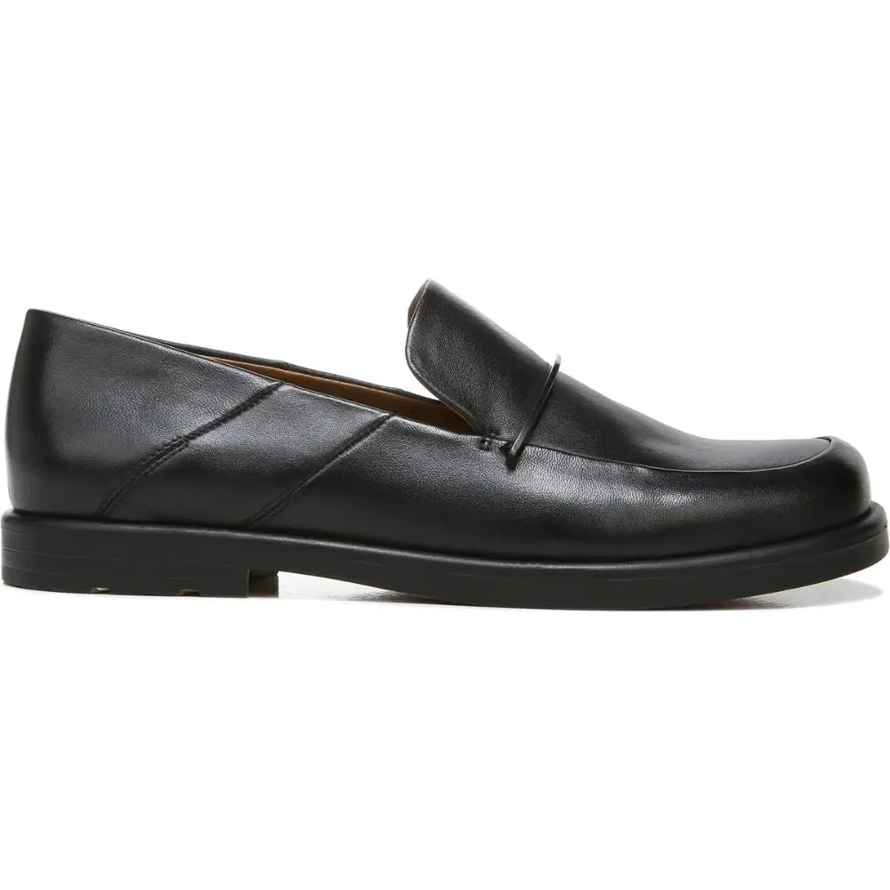 Bocca Bling Black Leather Franco Sarto Loafer Flats