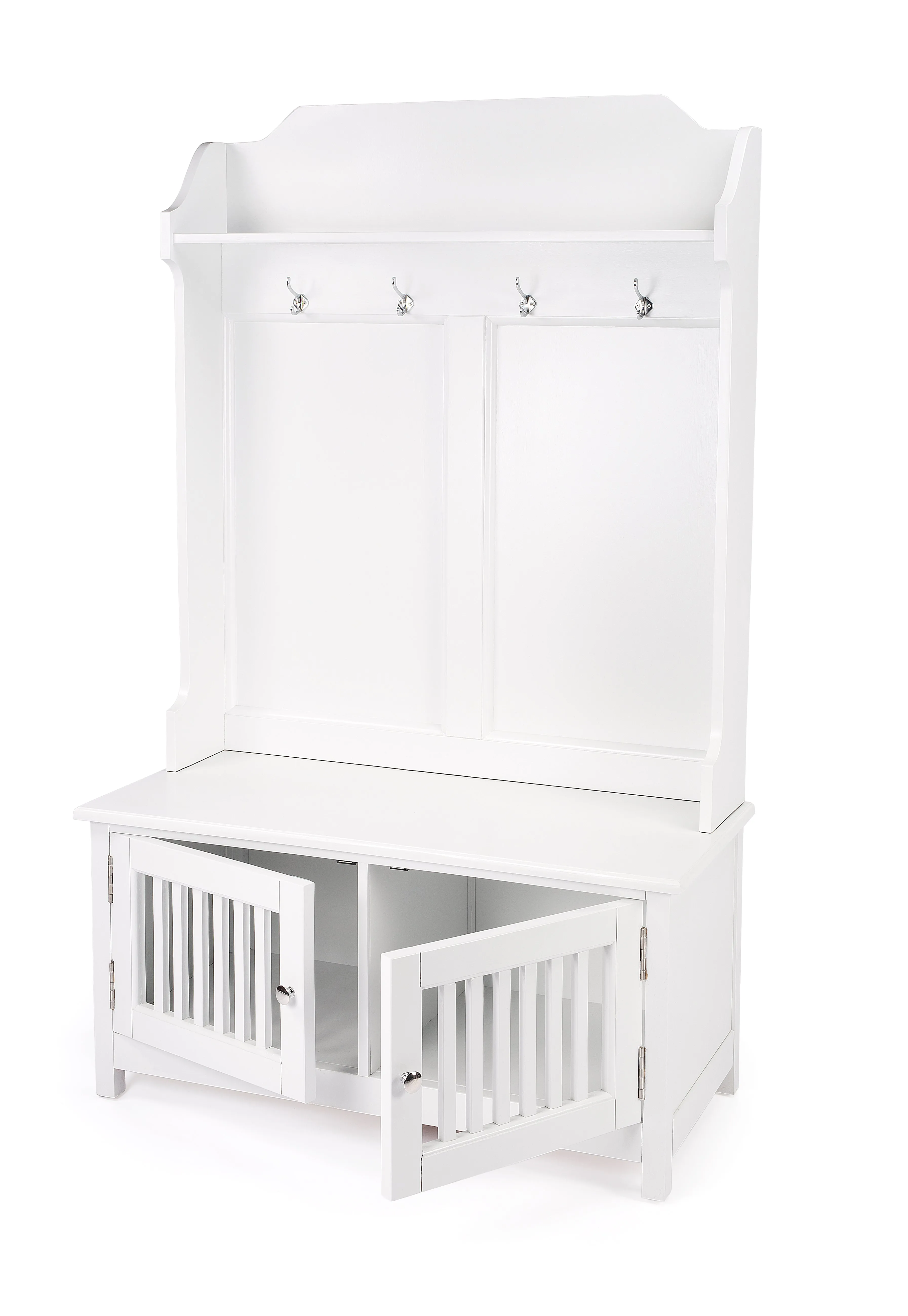 Borya Hall Tree with Storage in White  5473304