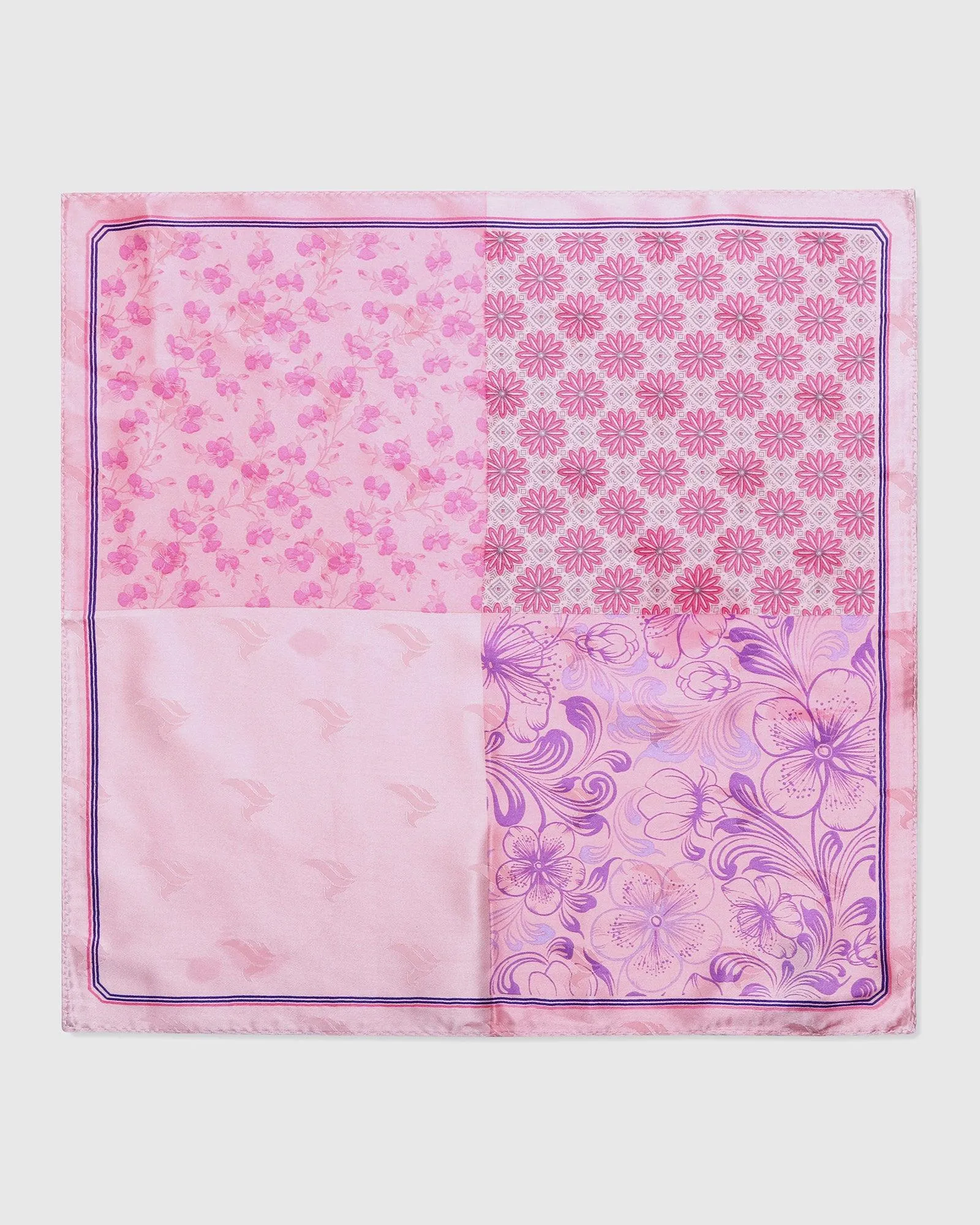 Boxed Combo Jacquard Tie With Pocket Sqaure In Coral Pink - Sarita