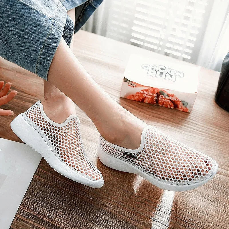 Breathable Hollow Out Airmesh Slip-on Sneaker
