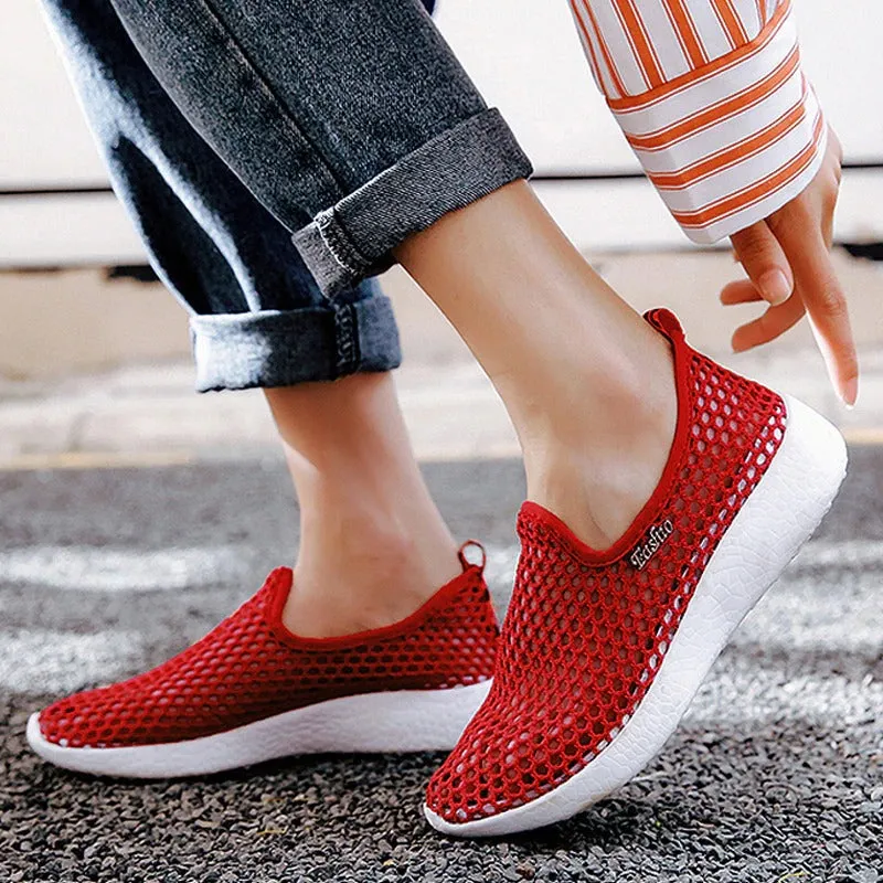 Breathable Hollow Out Airmesh Slip-on Sneaker