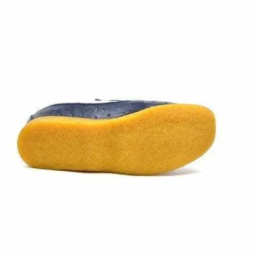 British Walkers Apollo Custom Made Men's Navy and White Ostrich Leather Slip On