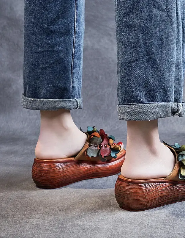Butterflies Wedge Slippers