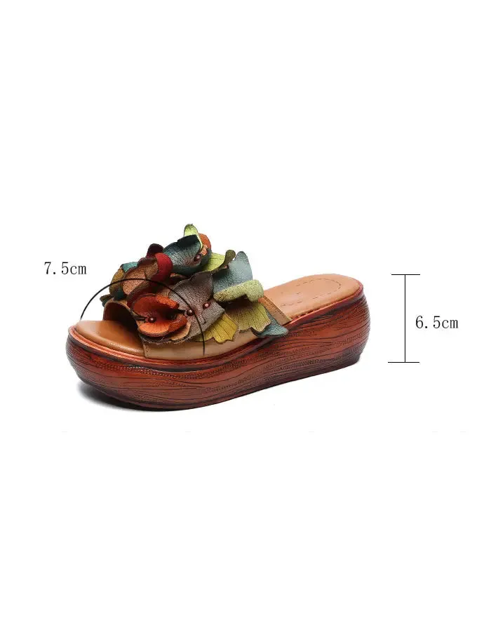 Butterflies Wedge Slippers