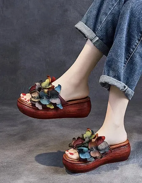 Butterflies Wedge Slippers