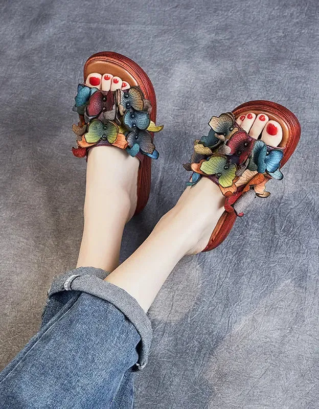 Butterflies Wedge Slippers