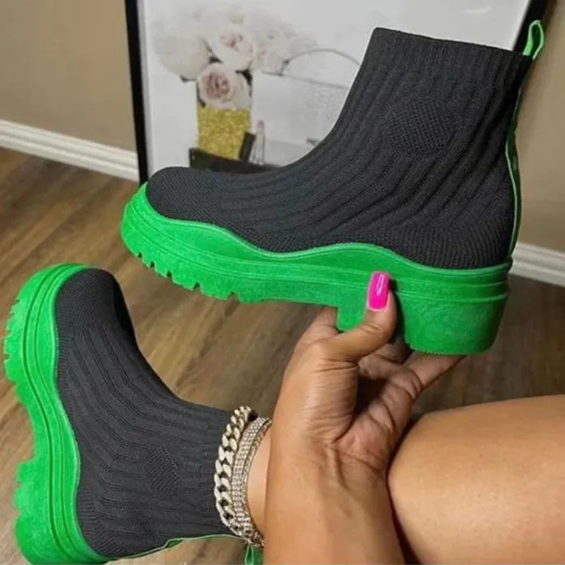 Casual Patchwork Contrast Fish Mouth Comfortable Out Door Shoes
