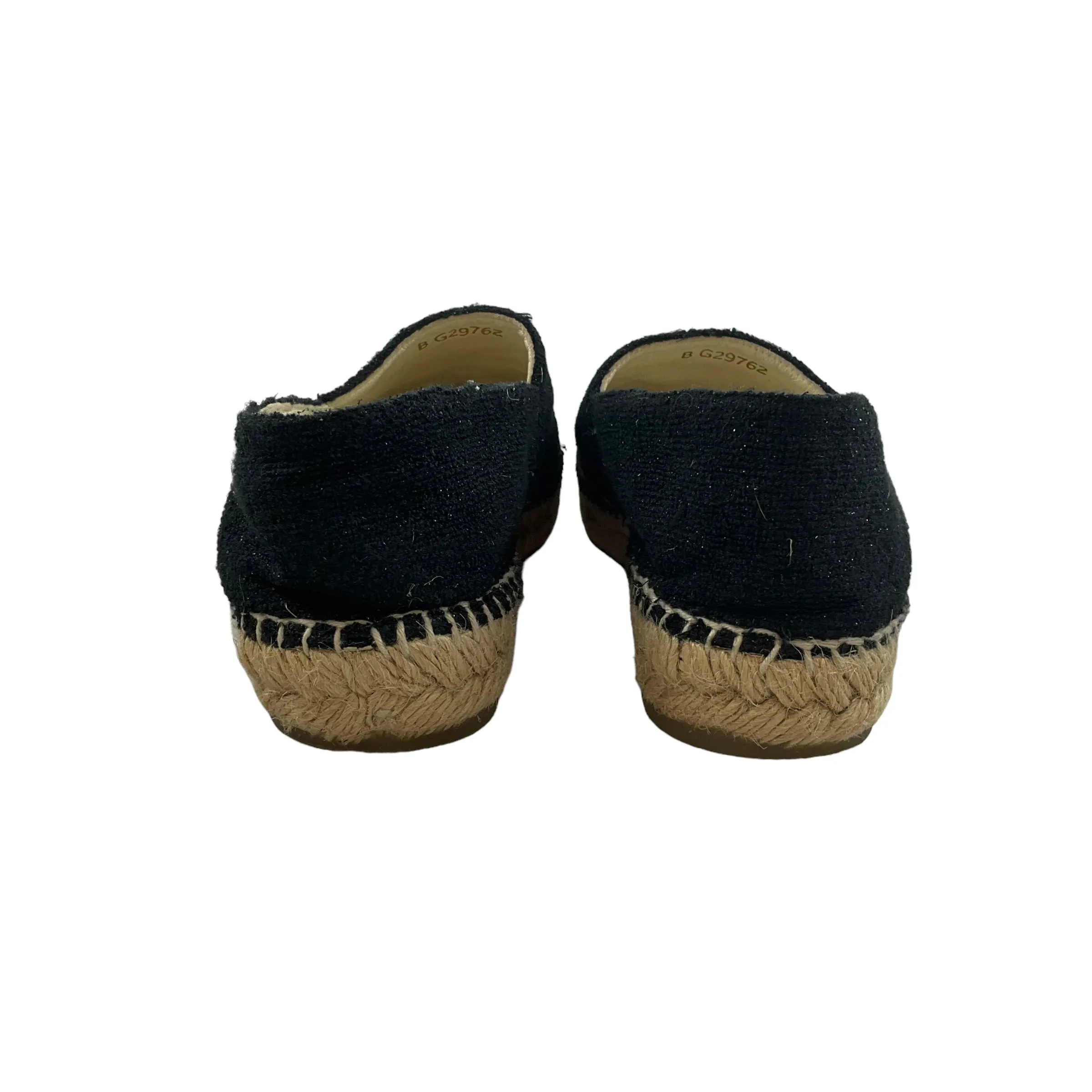 Chanel Monochromatic Tweed Espadrille Flats. Size 38