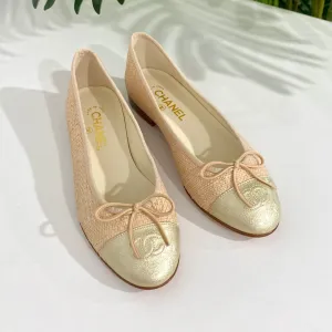 Chanel Raffia Ballet Flats