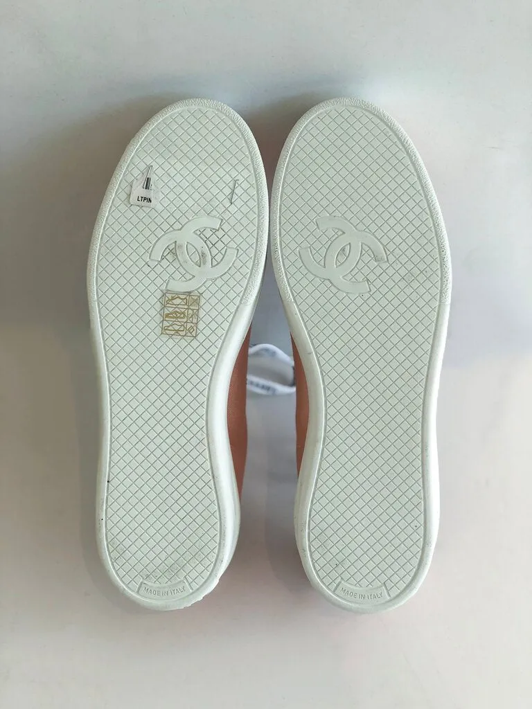 Chanel Weekender Canvas Lace Up Sneakers