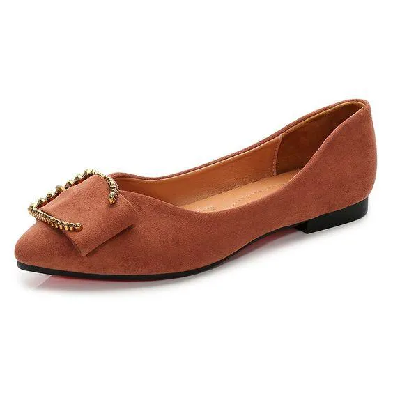 Chic Suede Asakuchi Flats