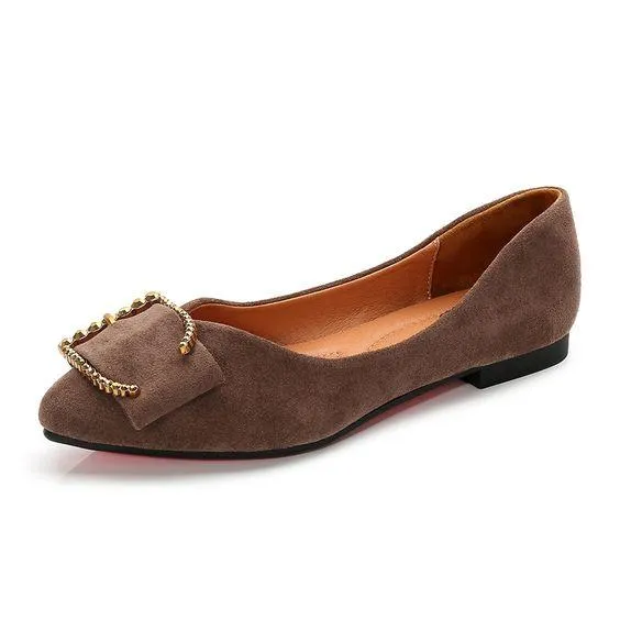Chic Suede Asakuchi Flats