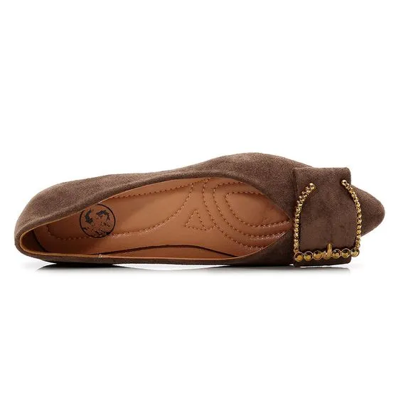 Chic Suede Asakuchi Flats