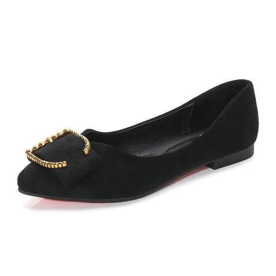 Chic Suede Asakuchi Flats