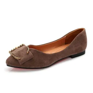 Chic Suede Asakuchi Flats