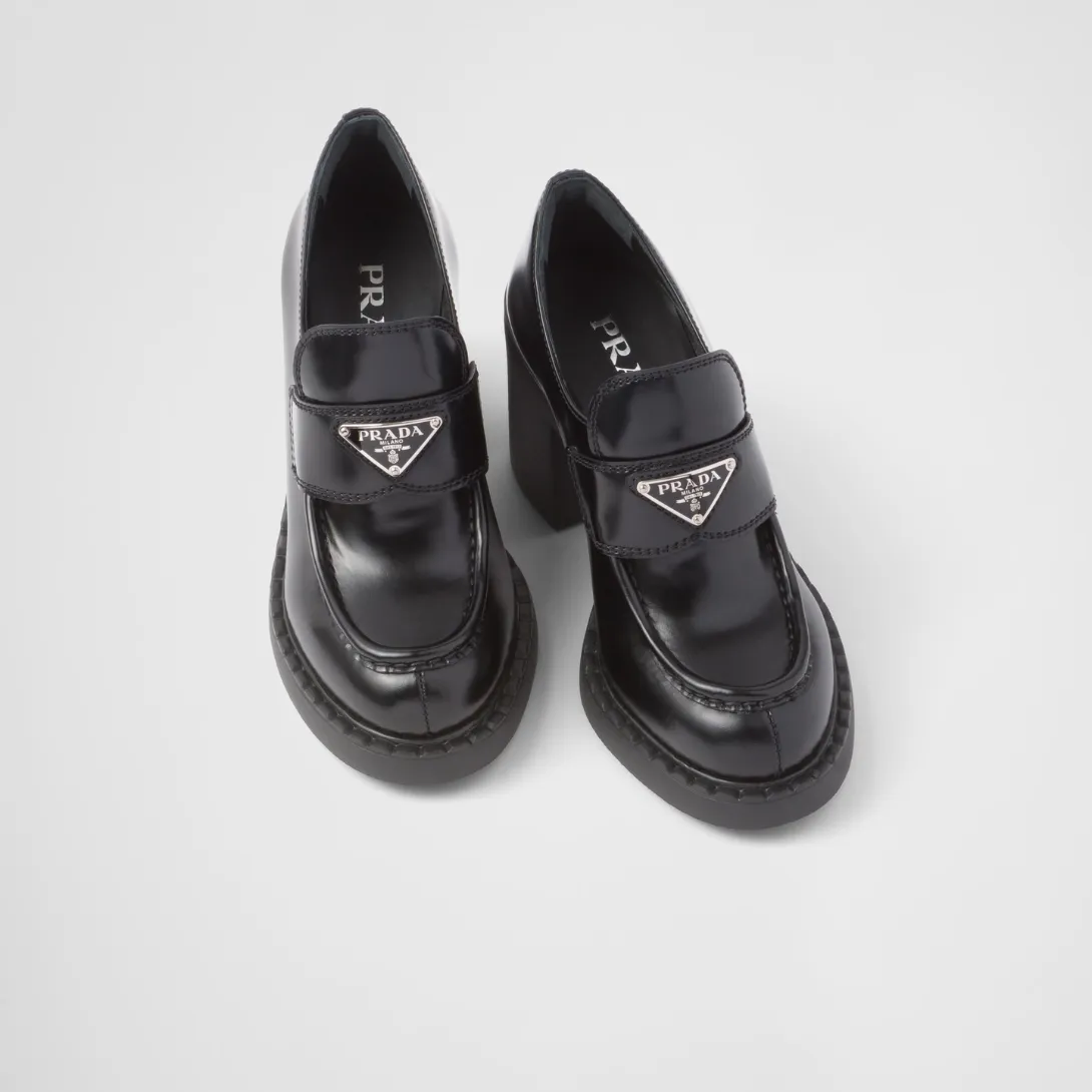 Chocolate brushed loafers