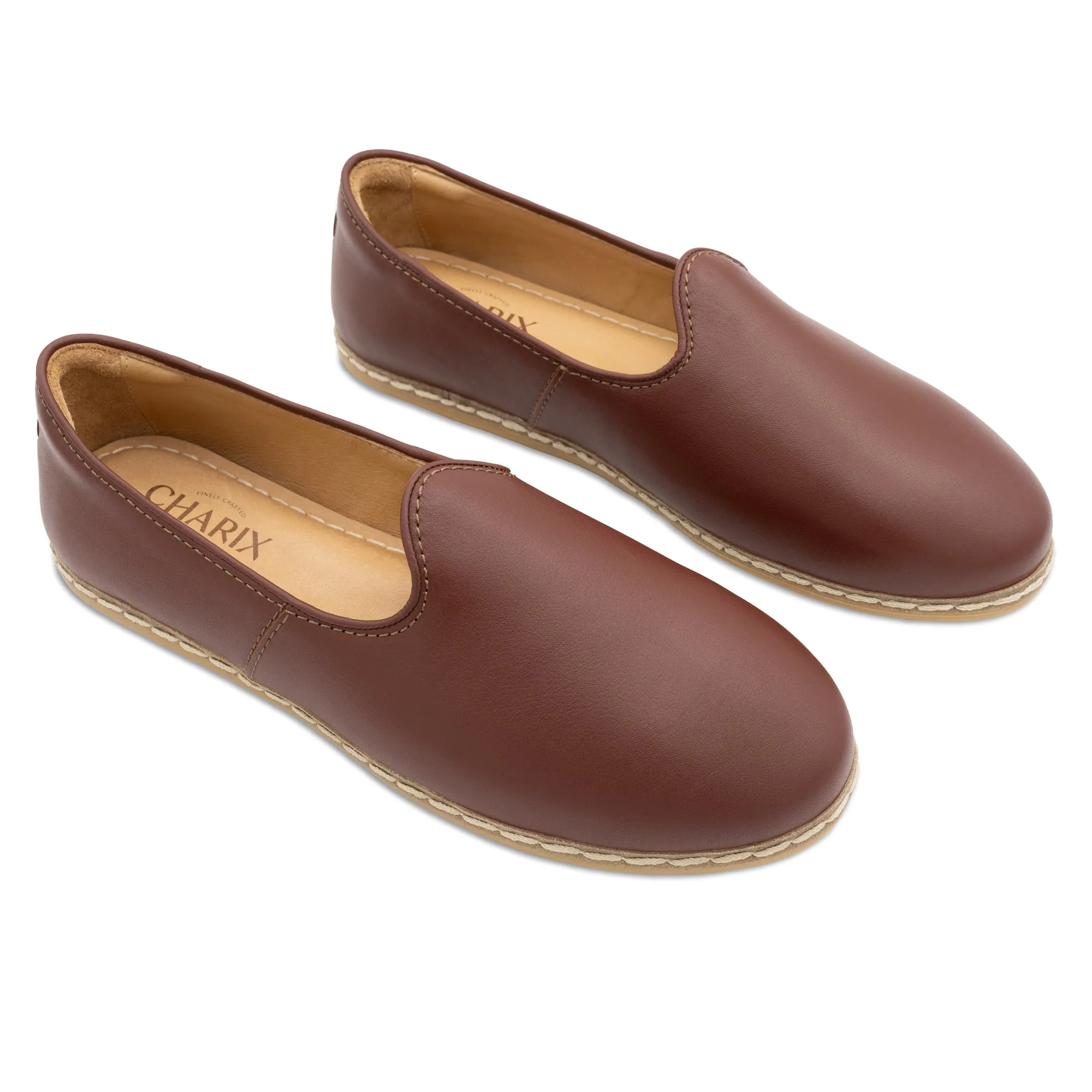 Cognac Slip Ons for Men