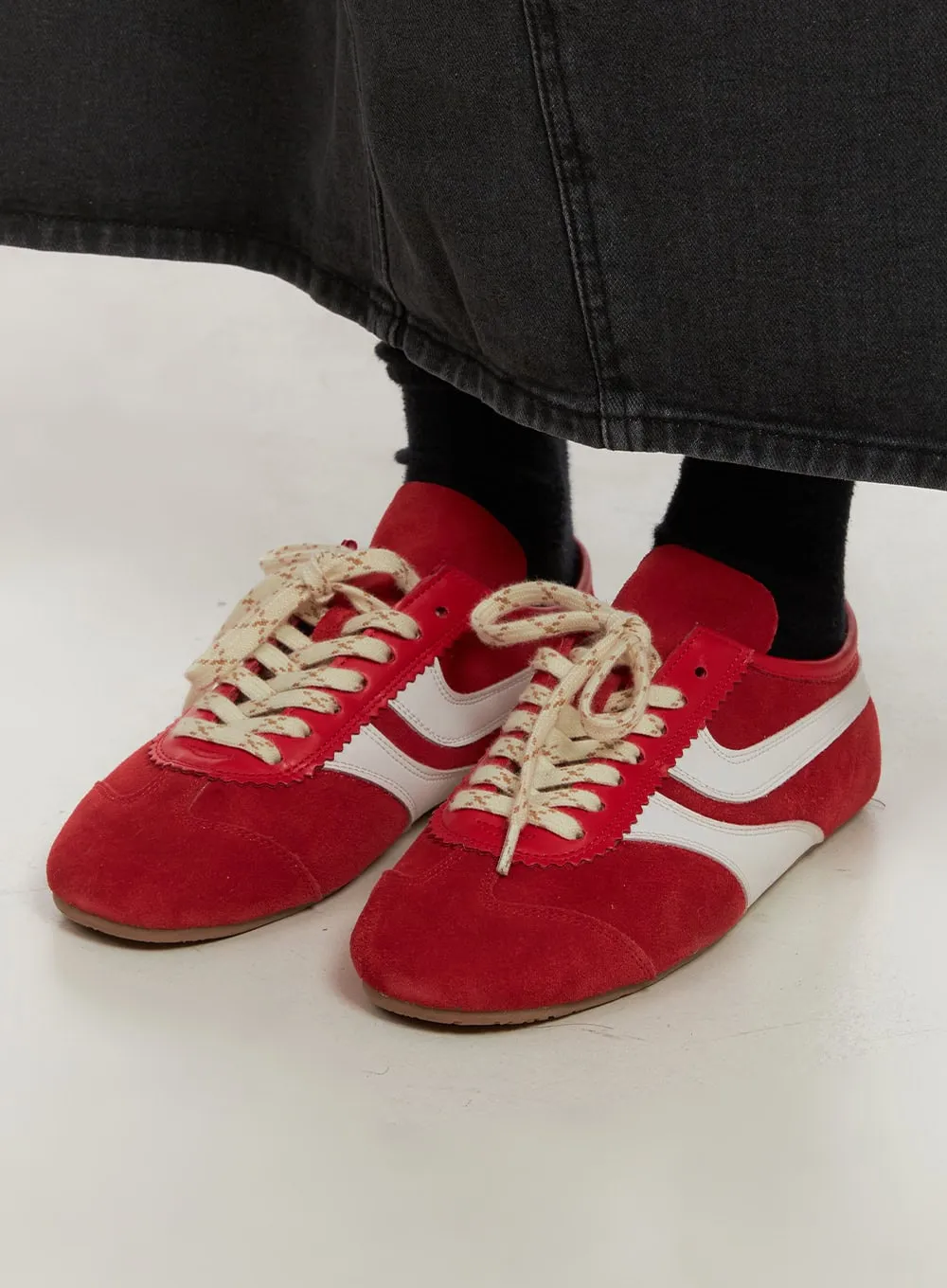 Cow Suede Leather Sneakers CD425