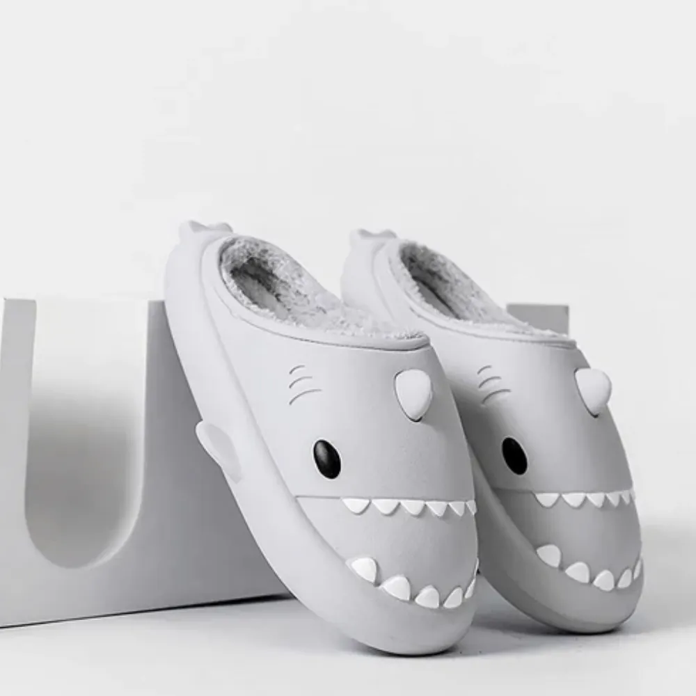 Cozy Shark Slides Winter Footwear
