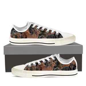 Dachshund Dog Print Men's Classic Canvas Tennis Shoes