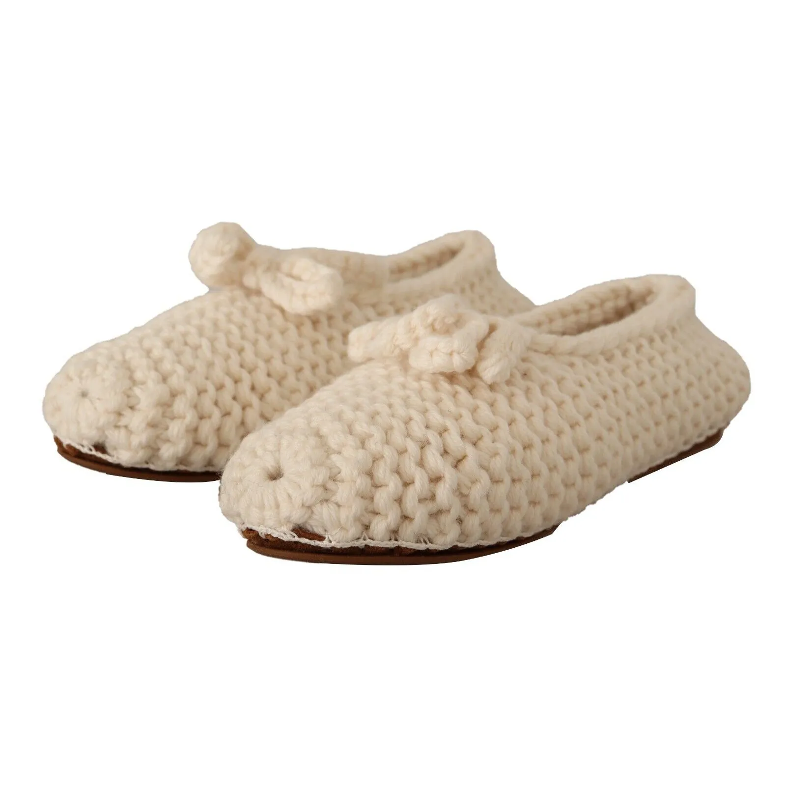 Dolce & Gabbana Chic Wool Knit Ballerina Flats