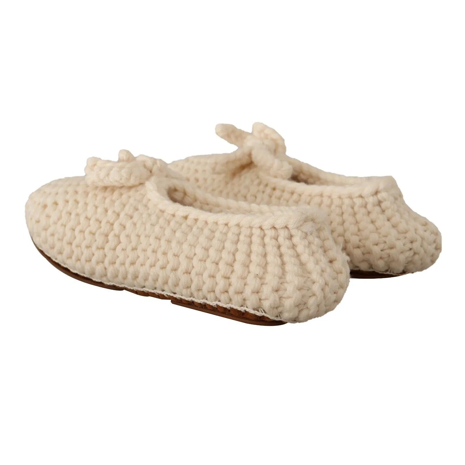 Dolce & Gabbana Chic Wool Knit Ballerina Flats