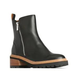 EOS Lindira Black Womens Leather Boot with Zips