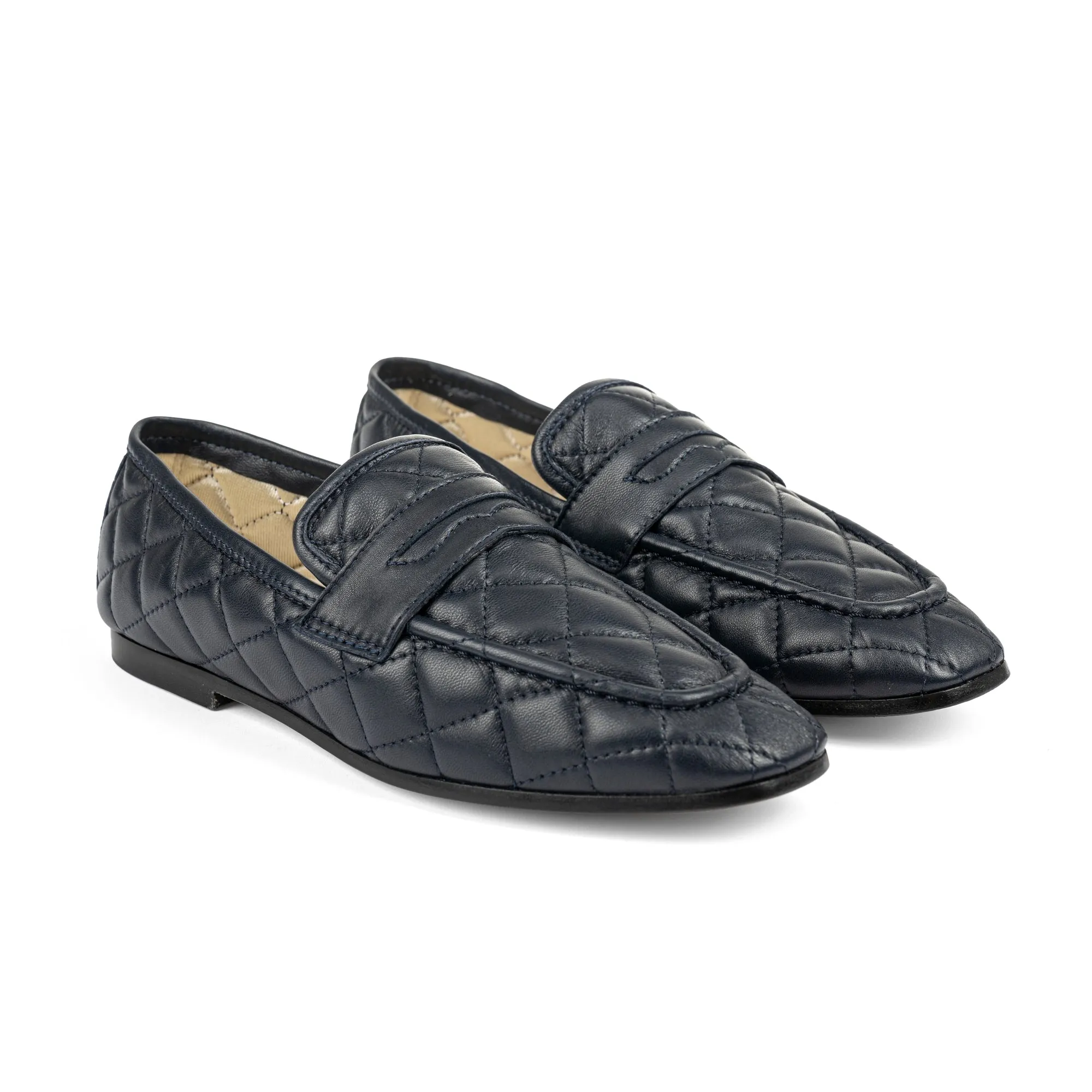 Essenziale Loafers - Quilted Navy