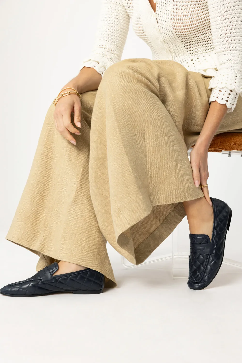 Essenziale Loafers - Quilted Navy