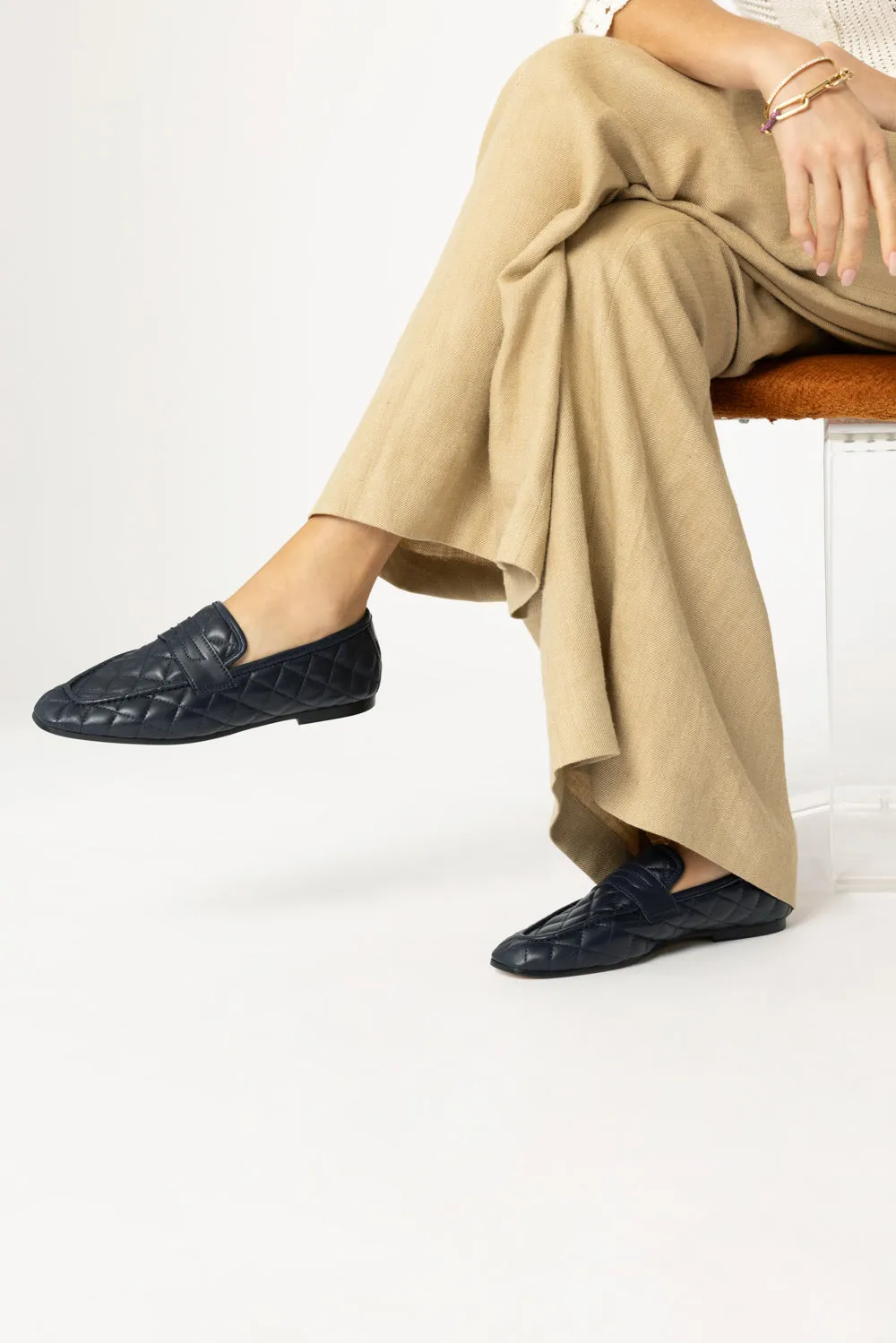 Essenziale Loafers - Quilted Navy