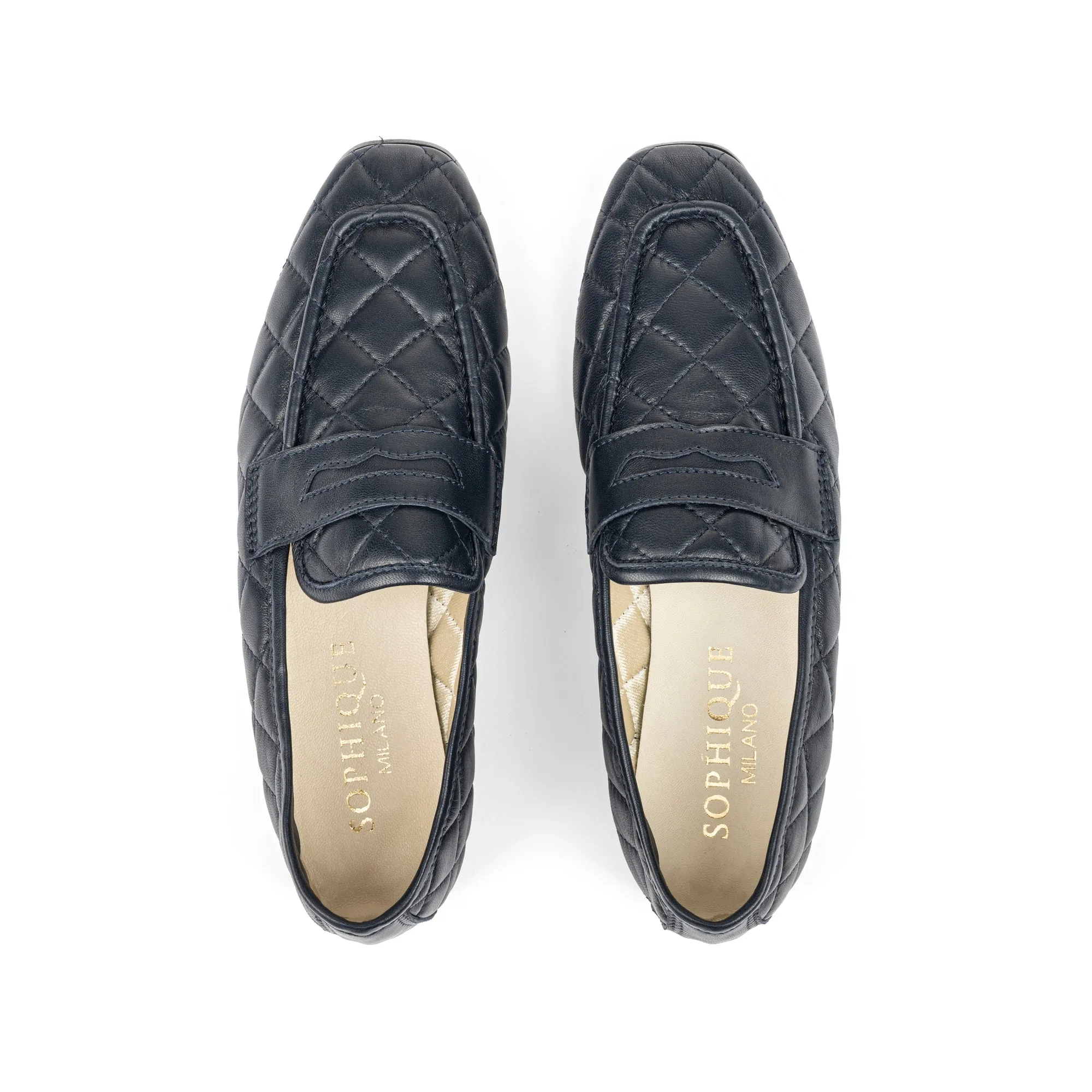 Essenziale Loafers - Quilted Navy