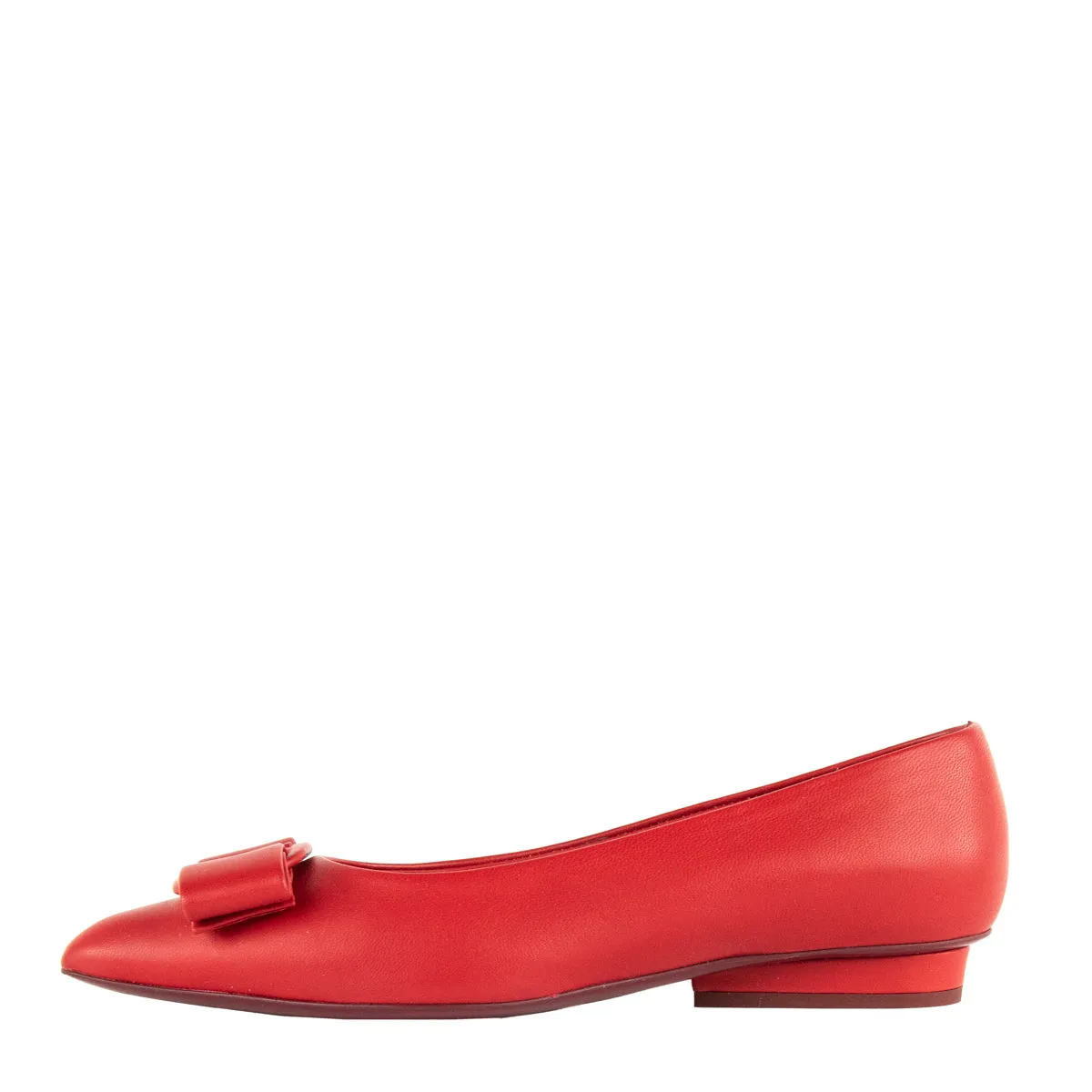 Ferragamo Red Viva Bow Ballet Flats Size US 5.5