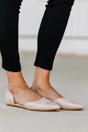 Get Down To Business Rose Gold Flats