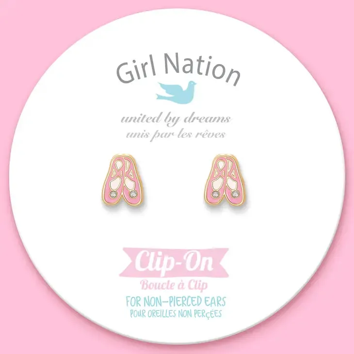 Girl Nation Clip On Earrings