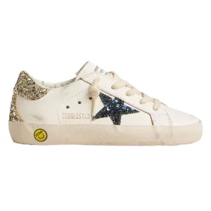 Golden Goose Super Star Leather and Glitter Star Sneakers
