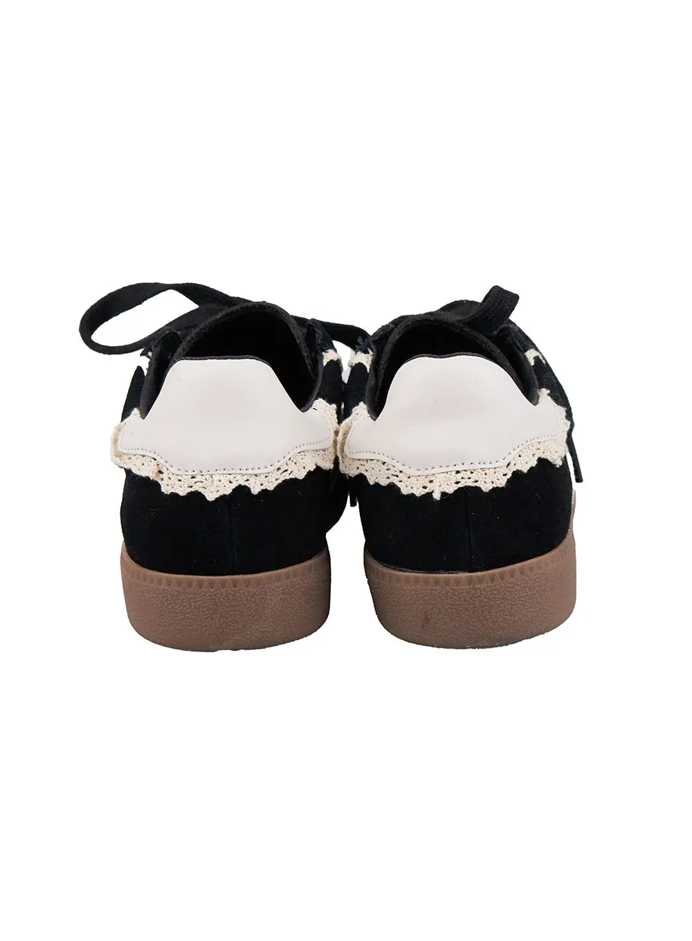 Lace-Trim Striped Sneakers IJ503