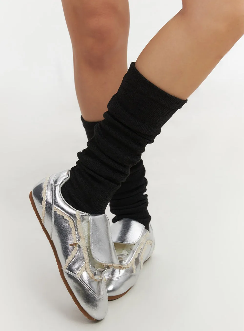 Lace-Up Metallic Sneakers IF510