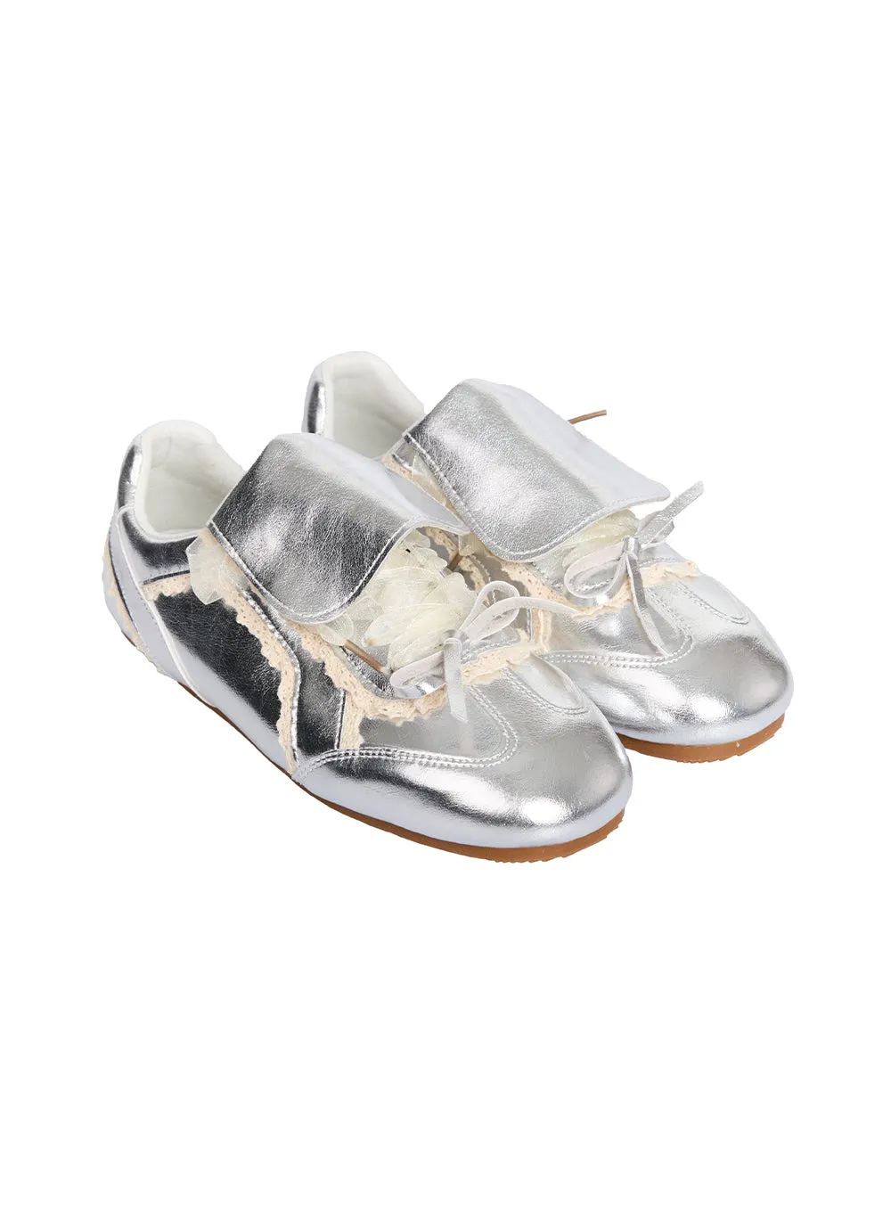 Lace-Up Metallic Sneakers IF510