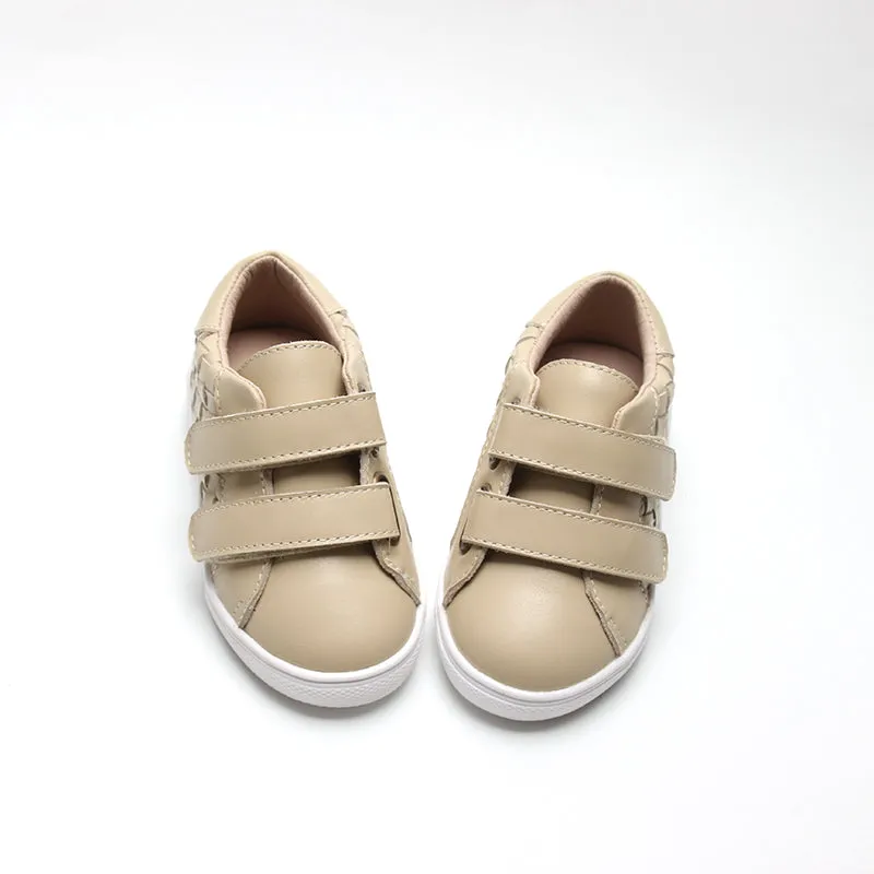 Leather Woven Sneaker | Color 'Bone'