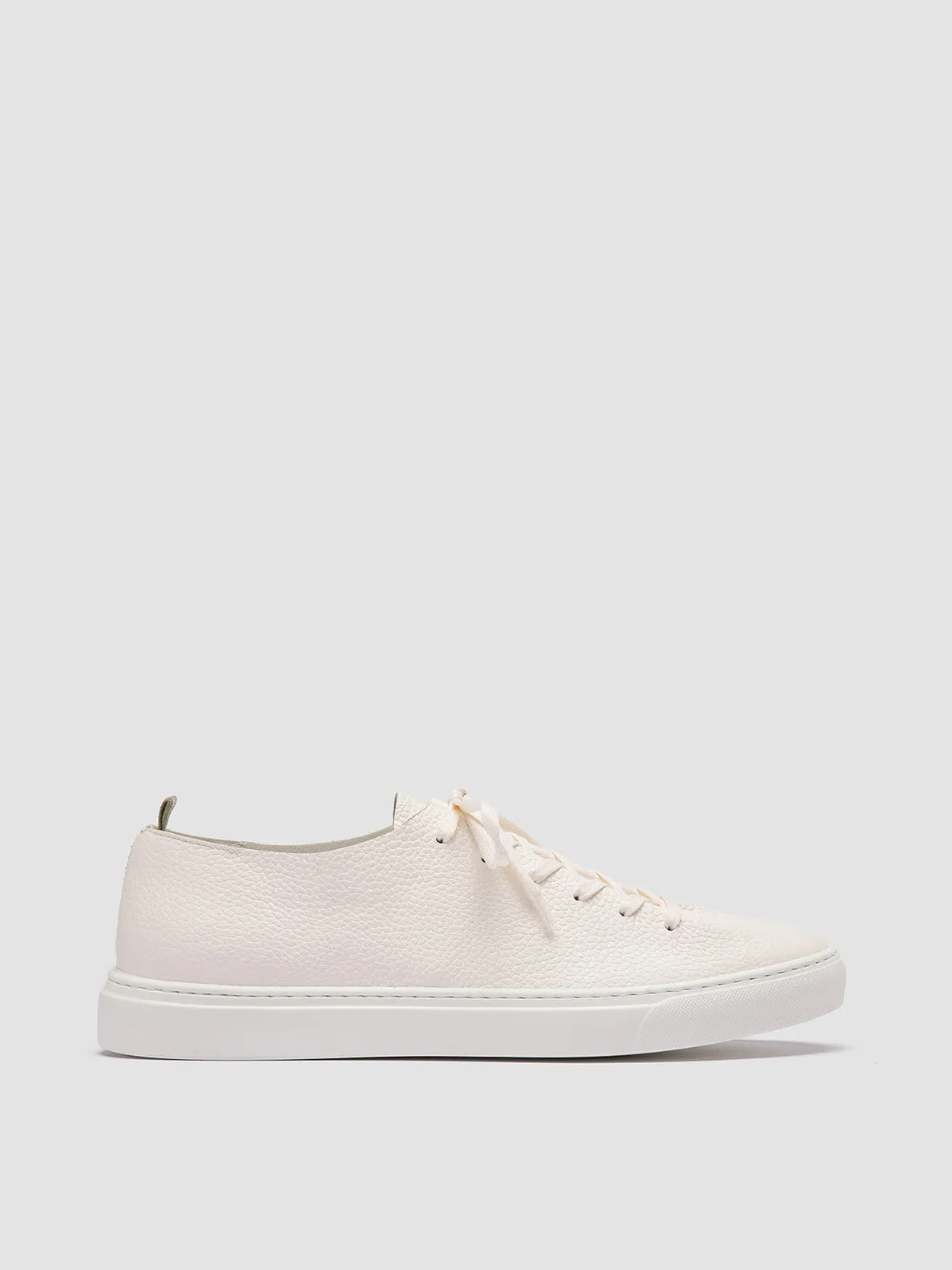 LEGGERA 001 - White Leather Low Top Sneakers