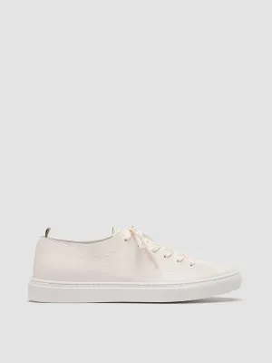 LEGGERA 001 - White Leather Low Top Sneakers